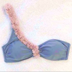 Floral asymmetrical bikini top